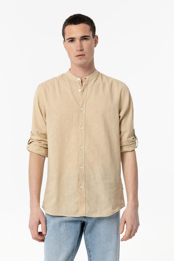 Tiffosi Camisa Regular Fit Lino beige