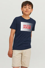 Jack & Jones Junior Camiseta regular fit estampada azul