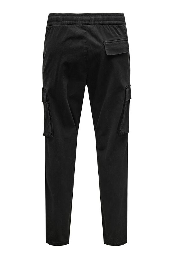 Only & Sons Pantal&oacute;n cargo de hombre. Tapered fit. negro