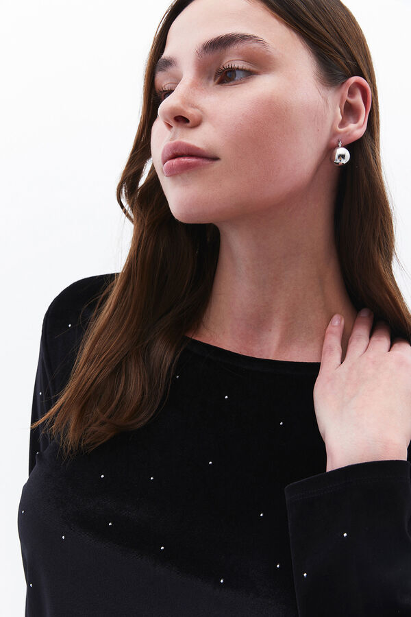 Oxxo Vestido mini veludo preto