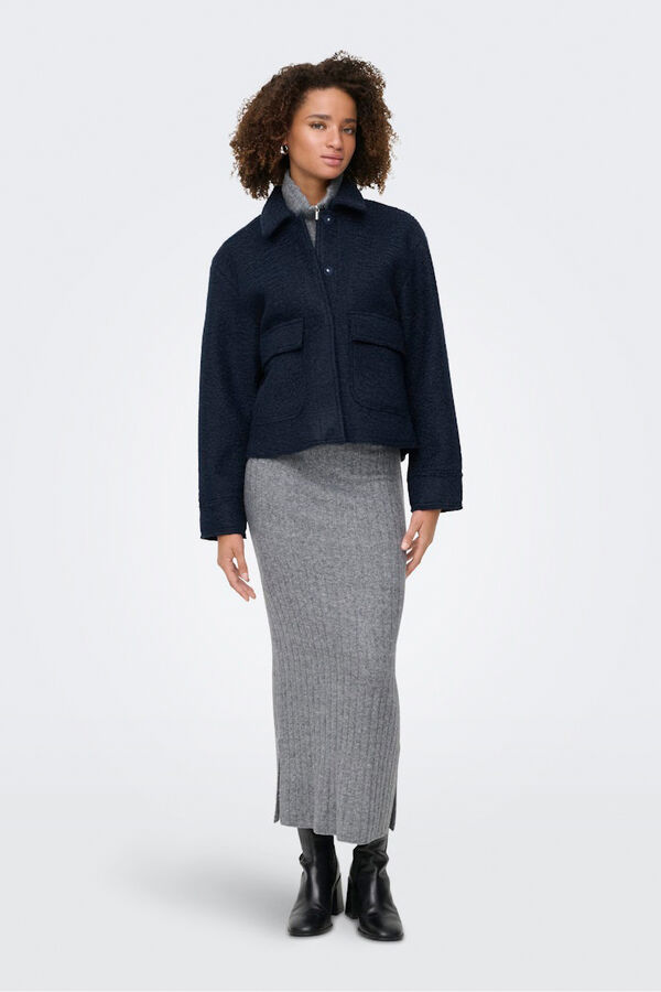 Only Chaqueta corta textura azul