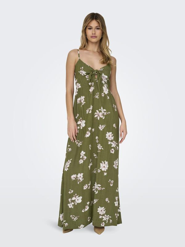 JDY Vestido largo nudo verde