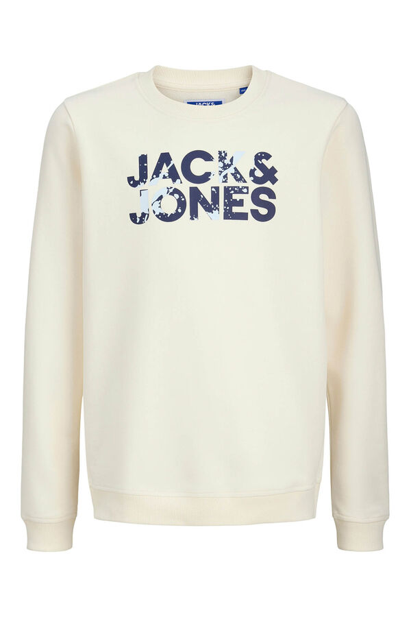 Jack & Jones Junior Sweatshirt de l&atilde; com estampa de logo branco