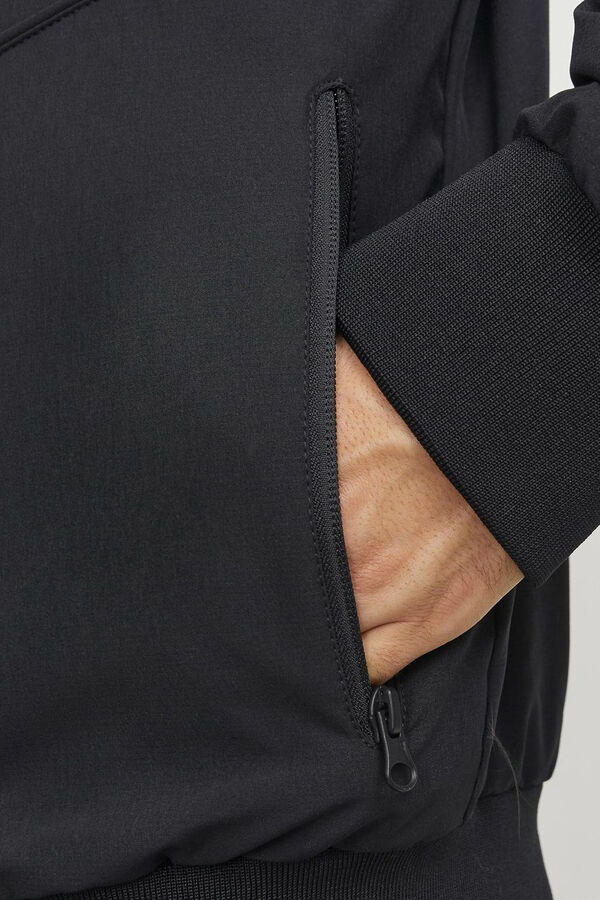 Jack & Jones Jaqueta bomber com capuz preto