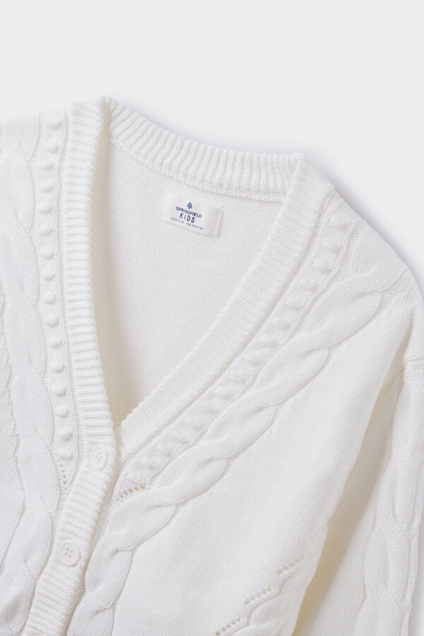 Springfield Kids Casaco de malha oitos menina branco