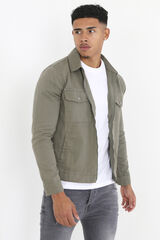 Brave Soul Cazadora con cuatro bolsillos kaki