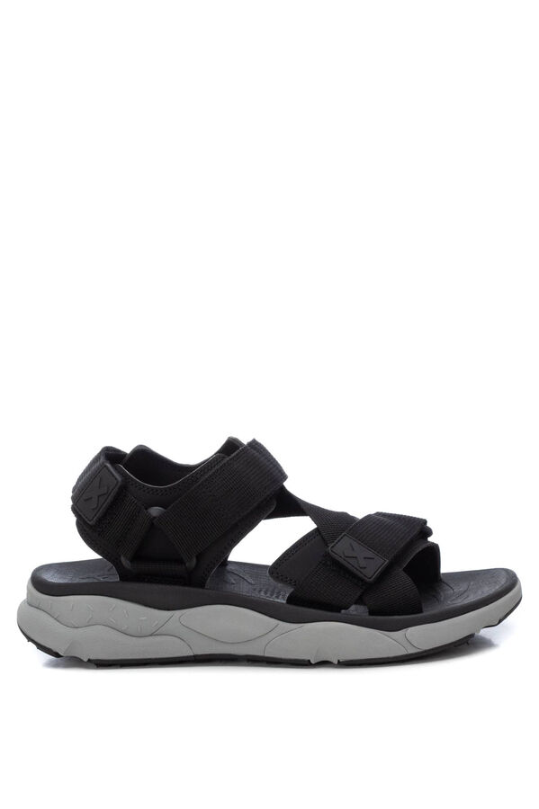 XTI Sandalia estilo trekking de hombre negro