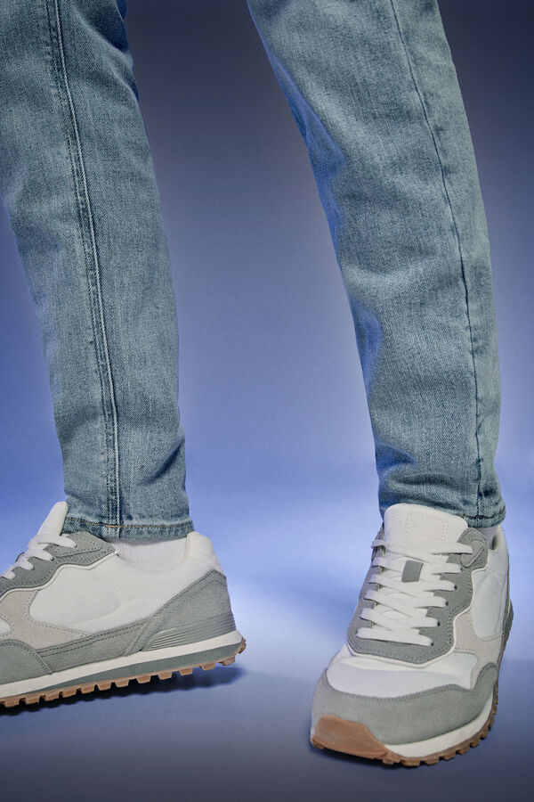 Springfield Jeans comfort skinny com lavagem m&eacute;dia-clara Pedri x Springfield azul