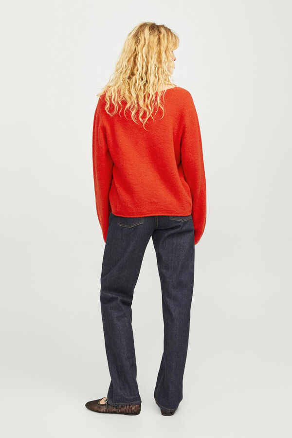 Jack & Jones Camisola gola em bico vermelho