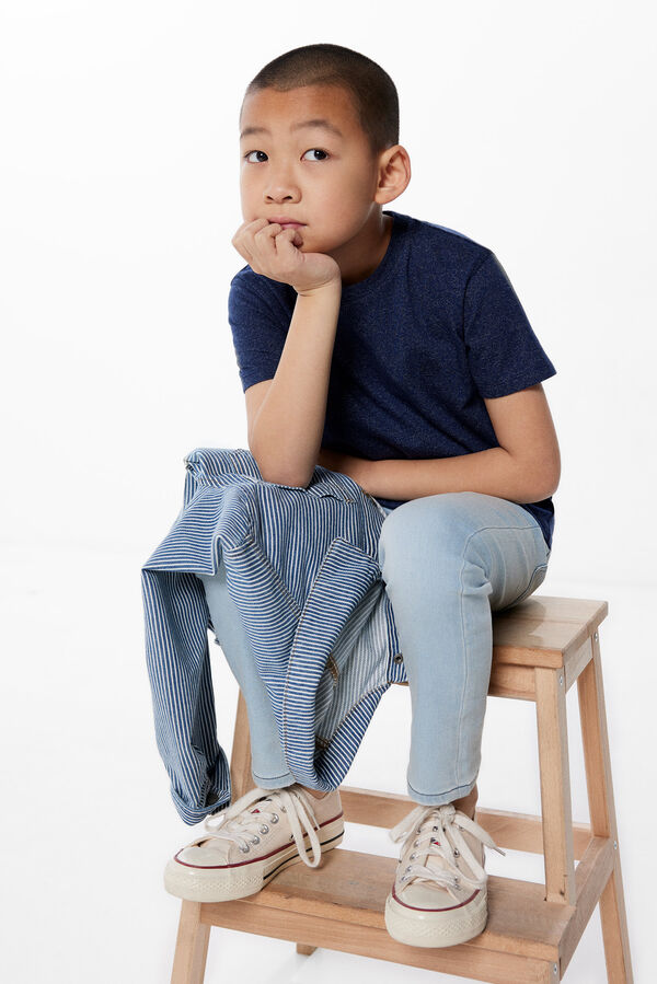 Springfield Kids T-shirt riscas finas menino azul