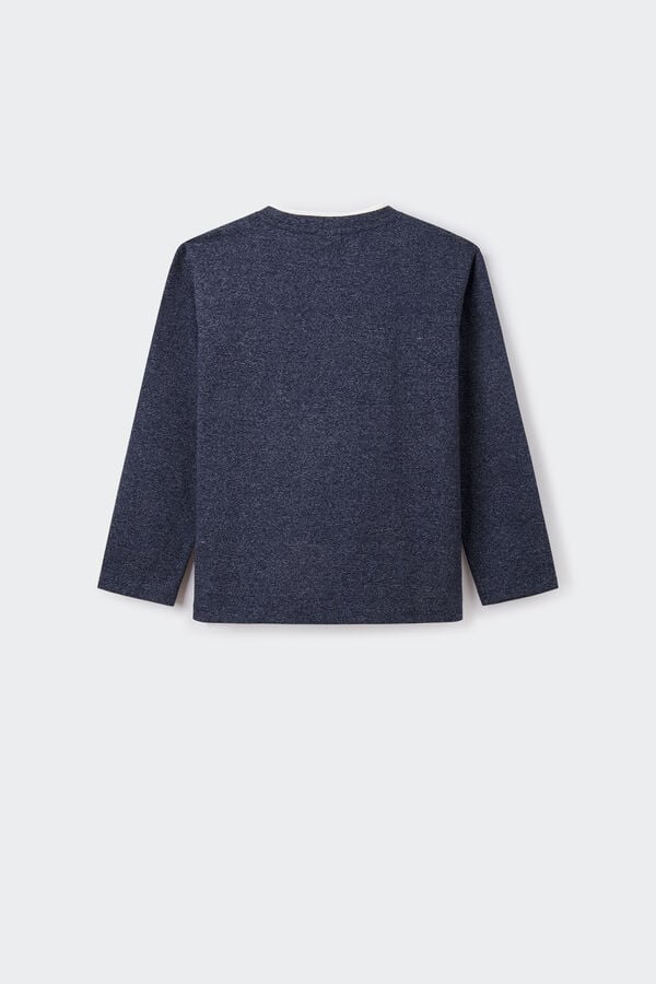 Springfield Kids T-shirt microrrisca menino azul