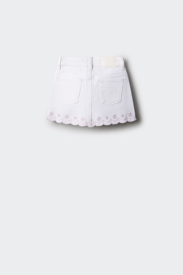 Springfield Kids Saia bordada de menina branco