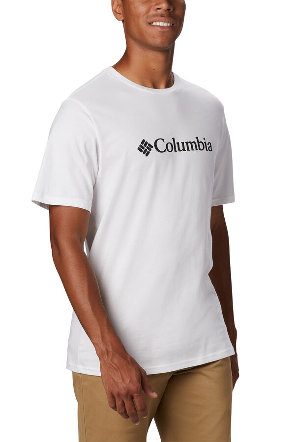 Columbia Camiseta masculina de manga curta Columbia CSC Basic Logo™ branco