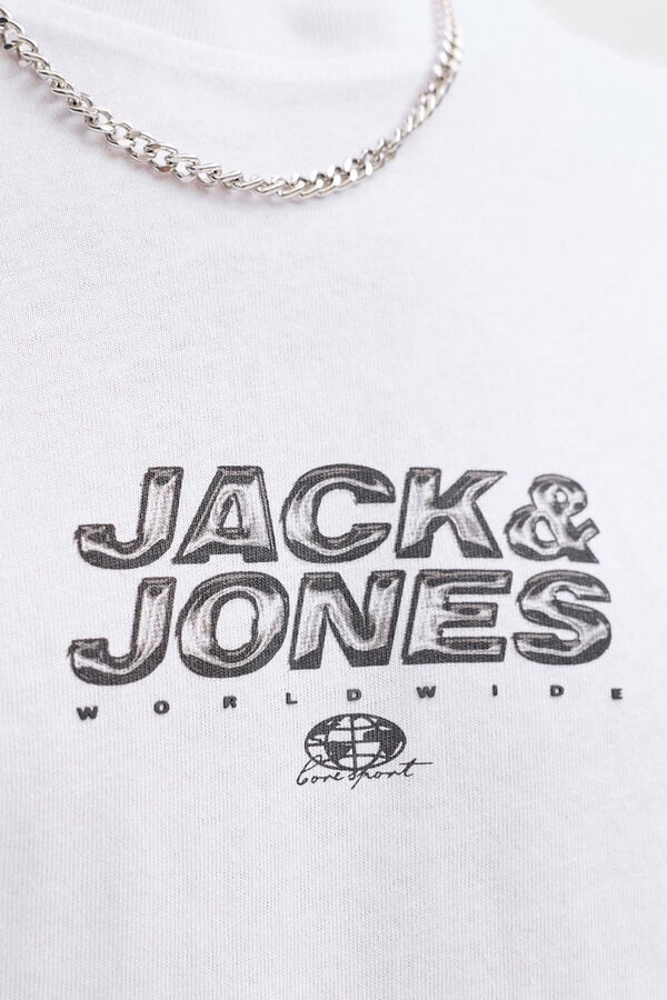 Jack & Jones T-shirt b&aacute;sica manga curta branco