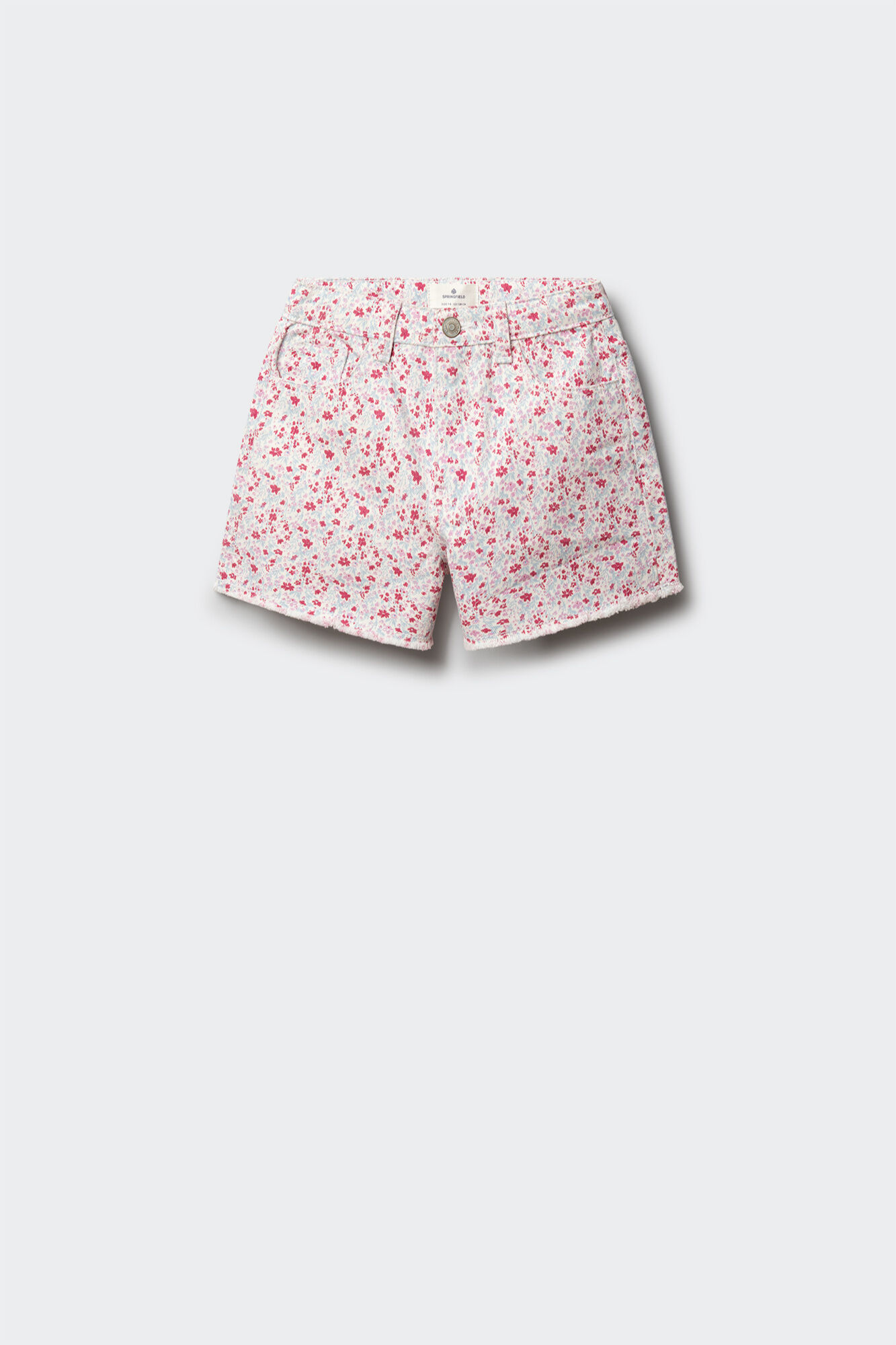 Springfield Kids Cal&ccedil;&otilde;es em sarja com estampado de flores para menina