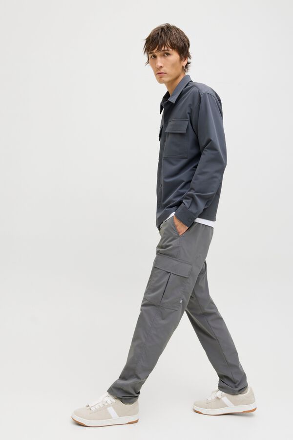 Jack & Jones Cal&ccedil;a cargo com bolsos laterais cinzento