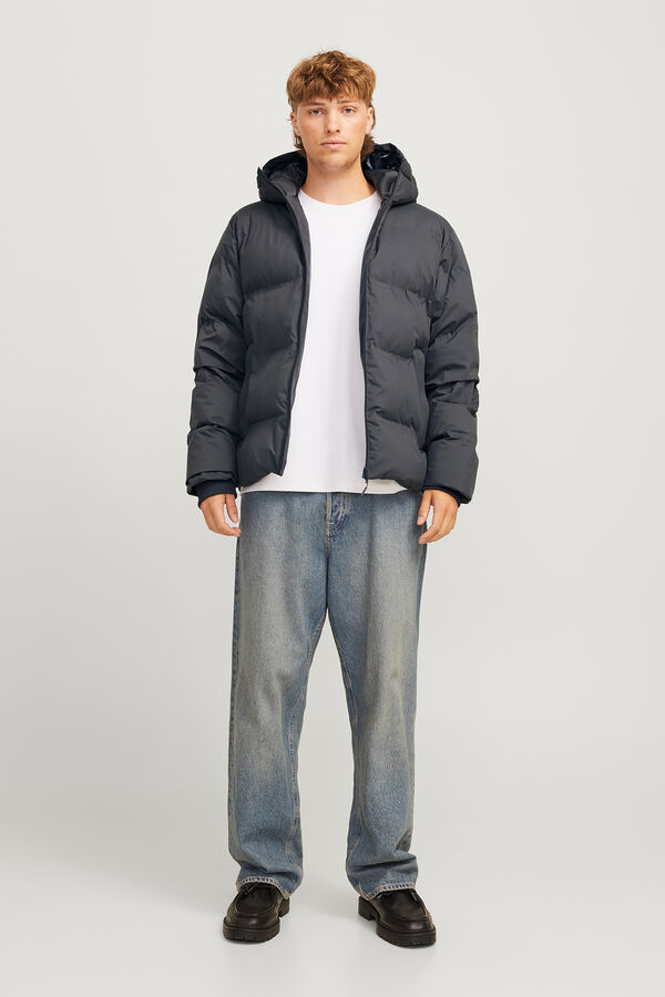 Jack & Jones Casaco acolchoado capuz cinzento