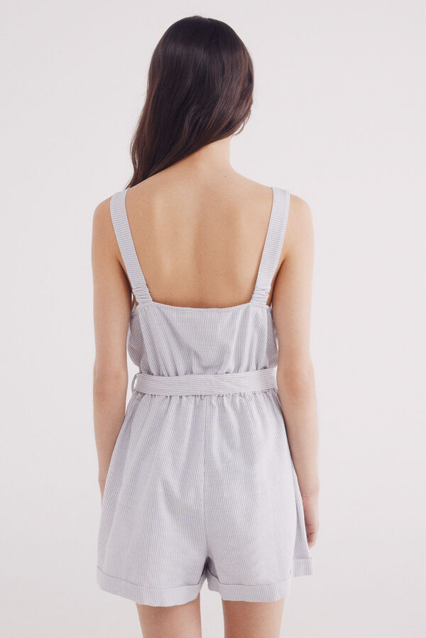 Springfield Shorts chino cintur&oacute;n marfil