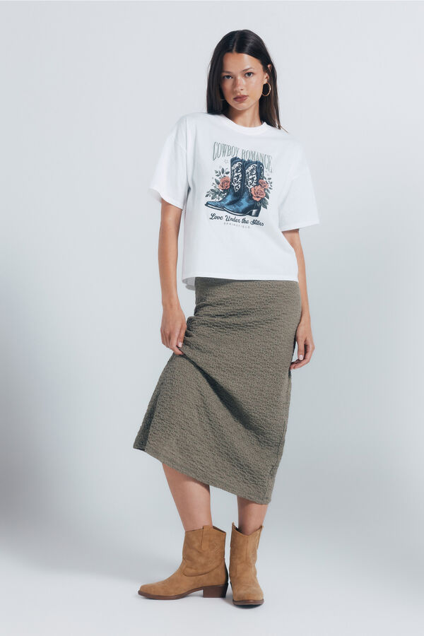 Springfield Camiseta gr&aacute;fica western marr&oacute;n