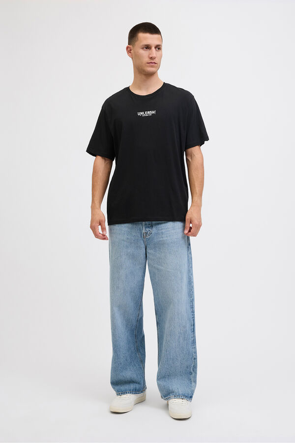 Jack & Jones Camiseta back print negro