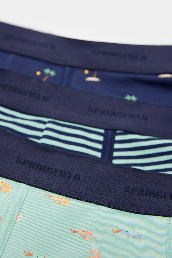 Springfield Pack 3 boxers estampados verde