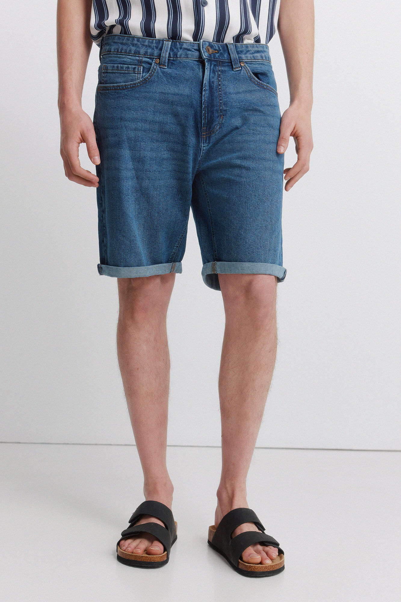 Springfield Bermuda jeans b&aacute;sica slim fit