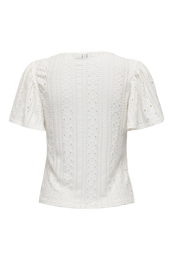 Only Top gola redonda branco