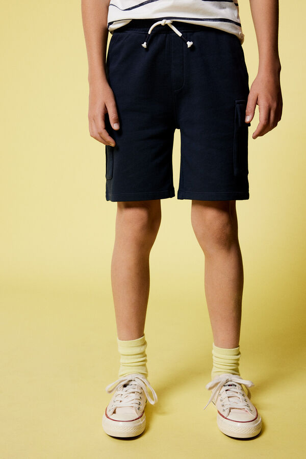 Springfield Kids Bermuda cargo niño azul