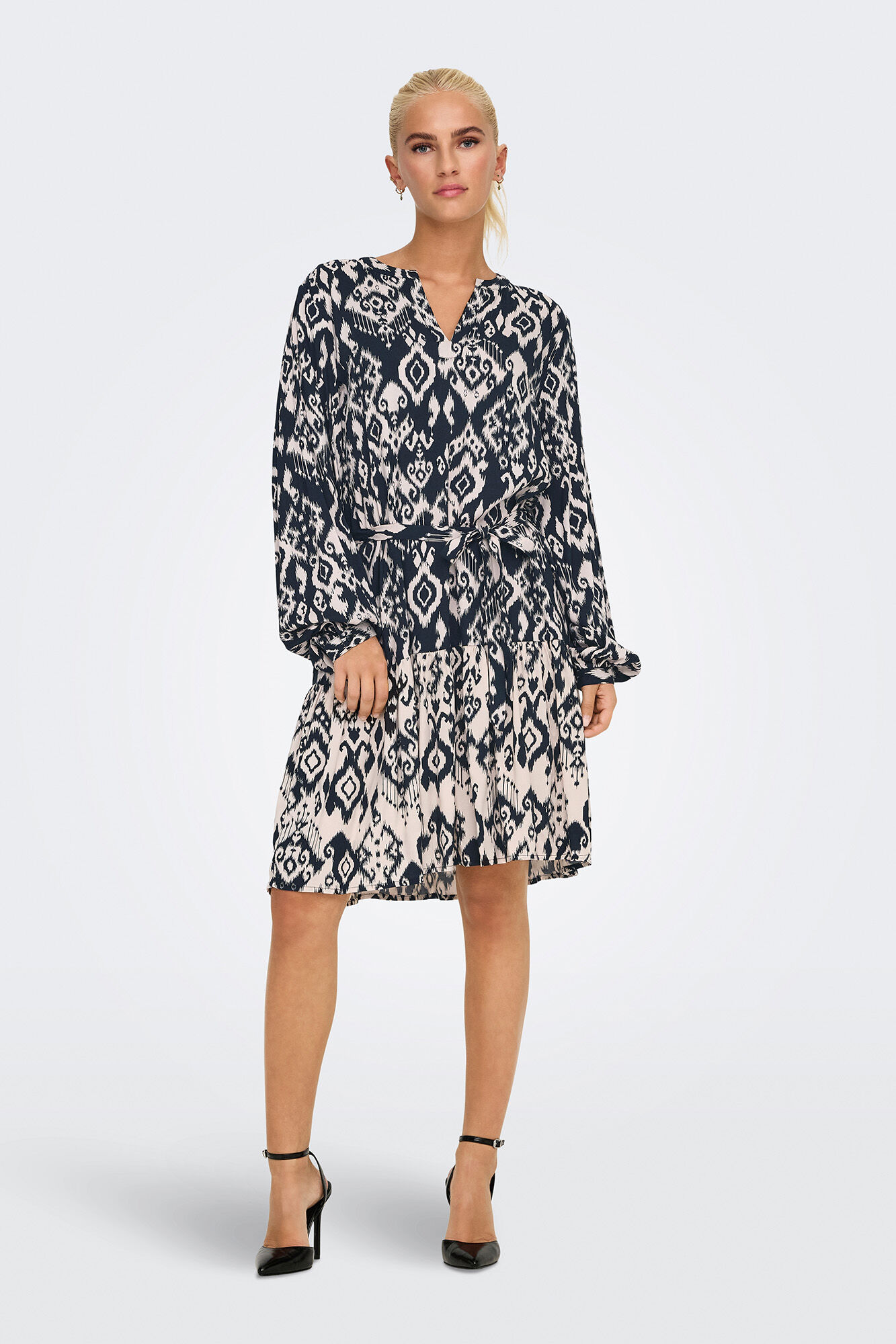 JDY Vestido estampado manga comprida 