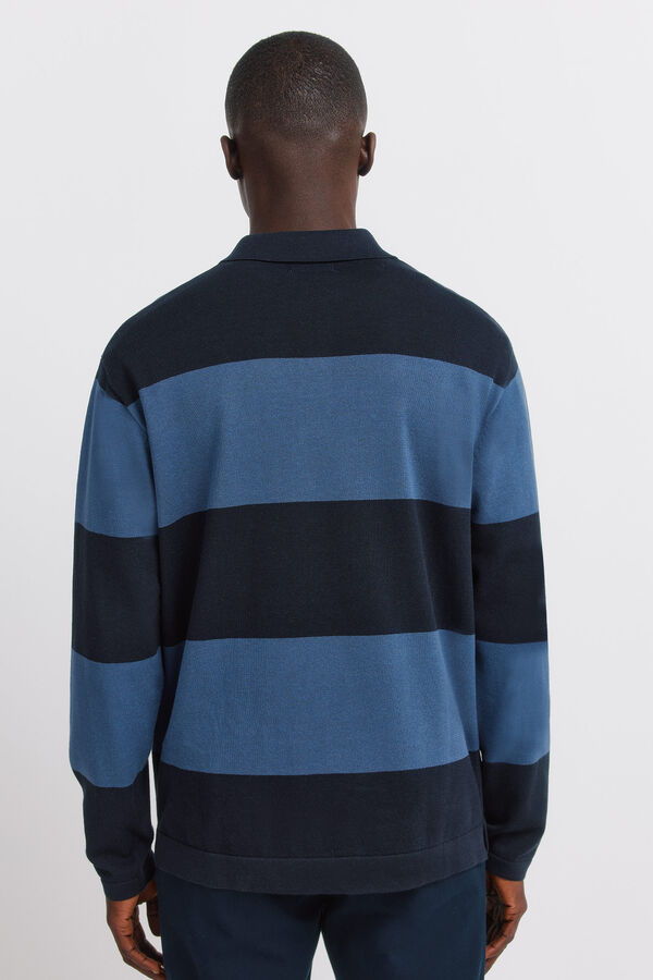 Springfield Polo raya bloque color azul