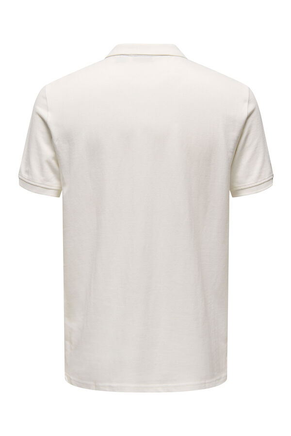 Only & Sons Polo de manga curta branco