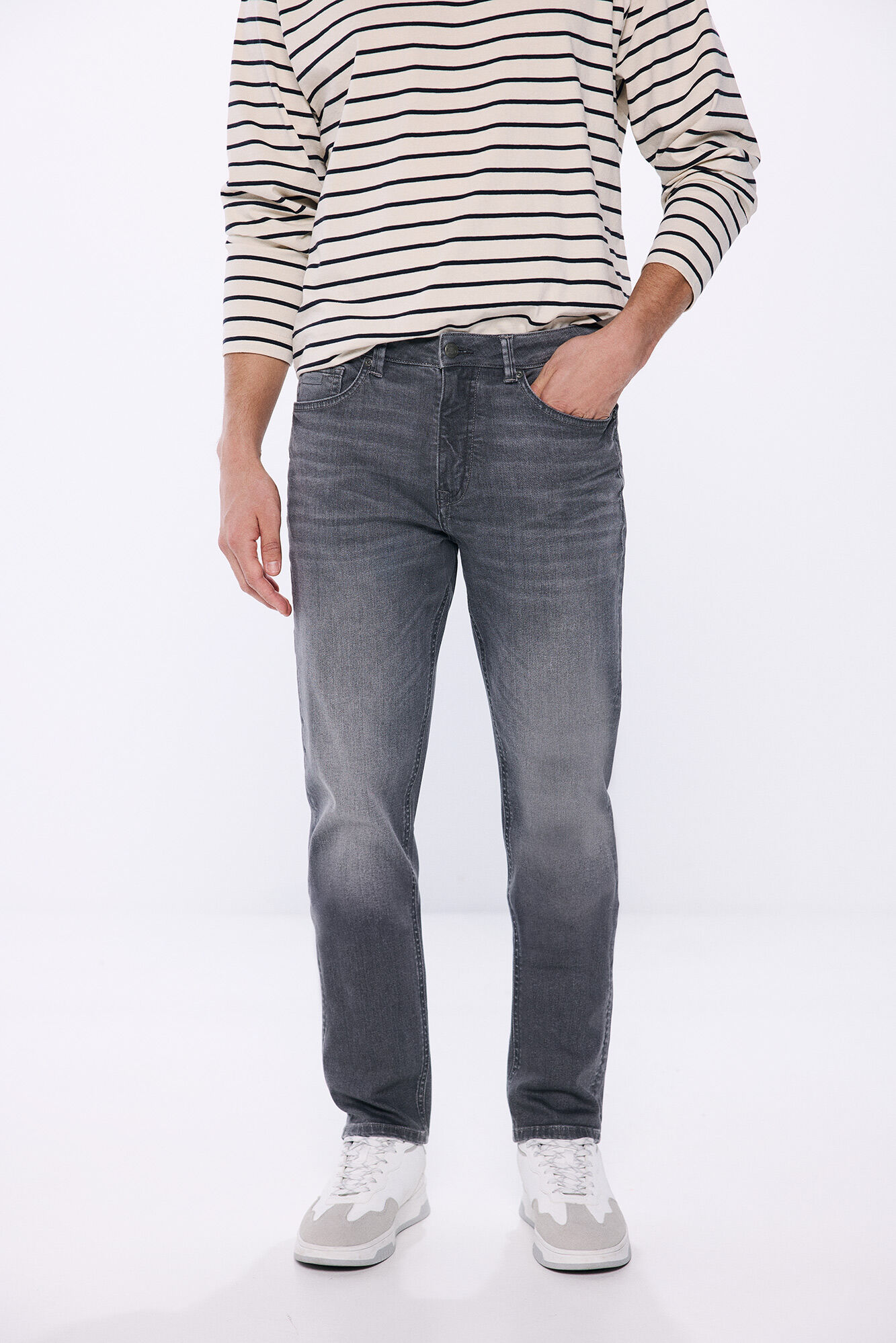 Springfield Jeans slim fit cinza escuro