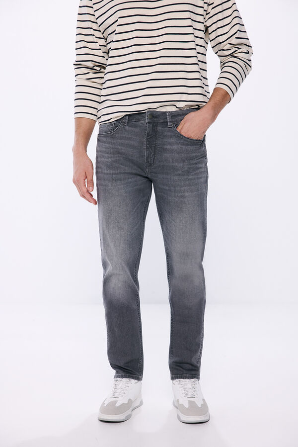 Springfield Jeans slim fit cinza escuro cinzento