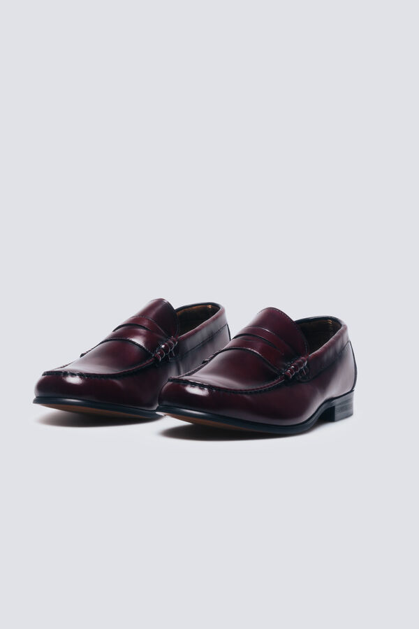 Springfield M&aacute;scara de mocassim de pele vermelho