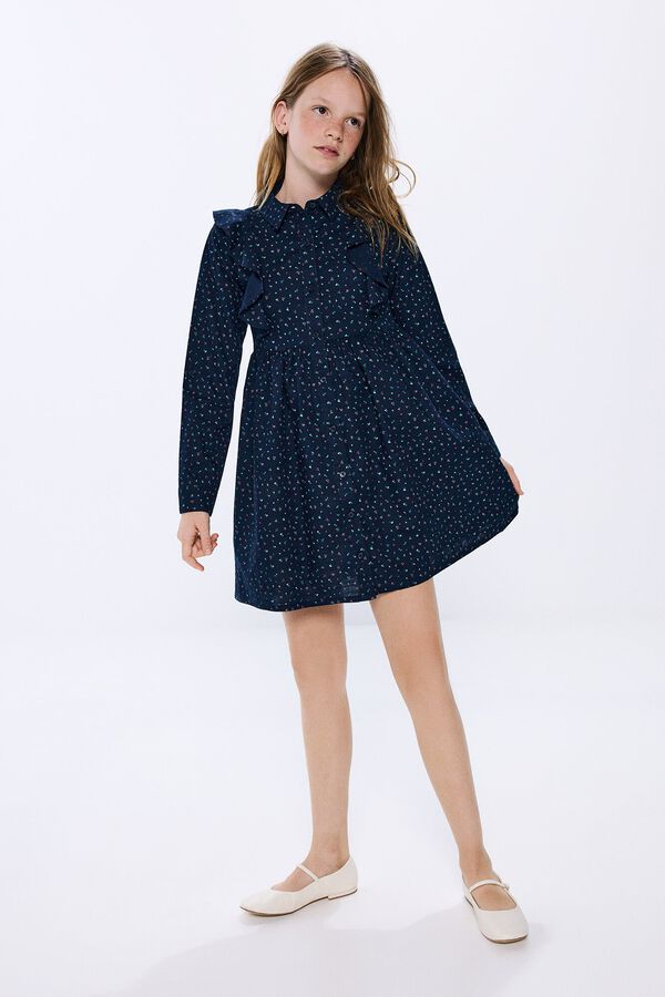Springfield Kids Vestido estampado flores ni&ntilde;a azul