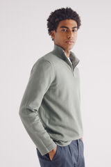 Springfield Jersey liso cremallera verde