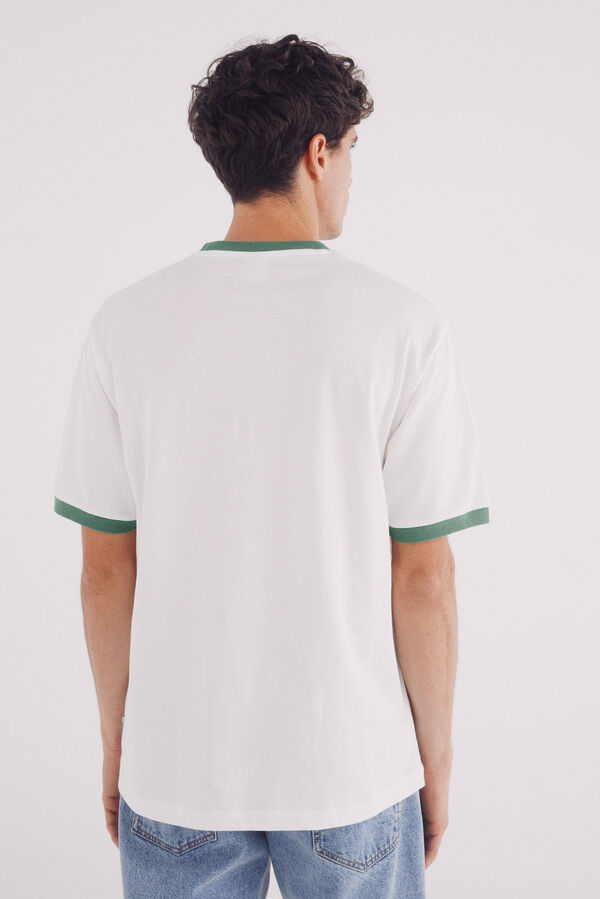 Springfield Camiseta contraste stay dreams marfil