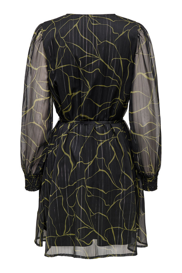 JDY Vestido curto de lurex verde