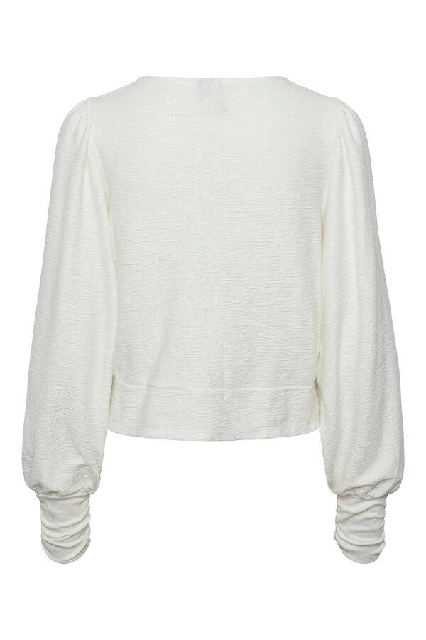 Pieces Blusa de mulher de manga comprida branco