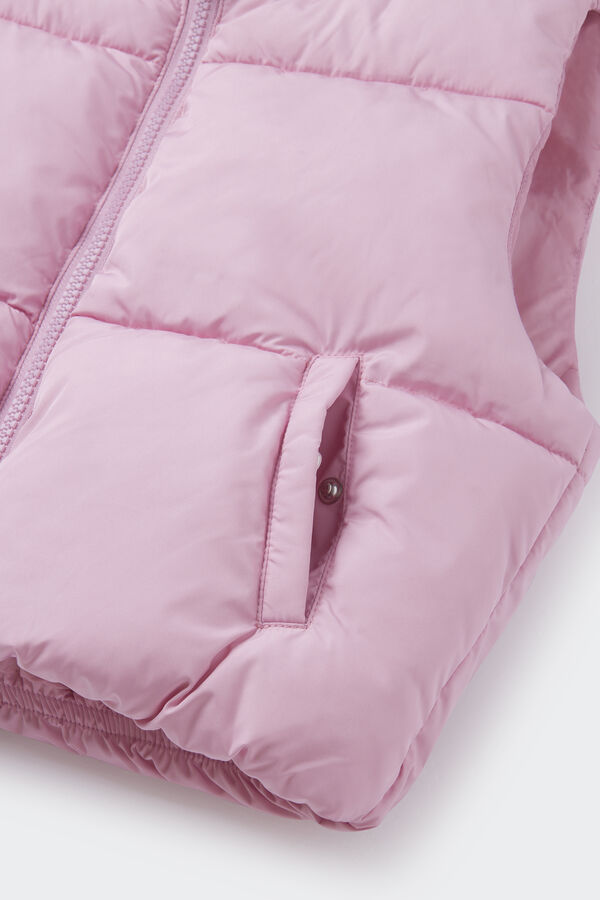 Springfield Kids Colete acolchoado para menina rosa