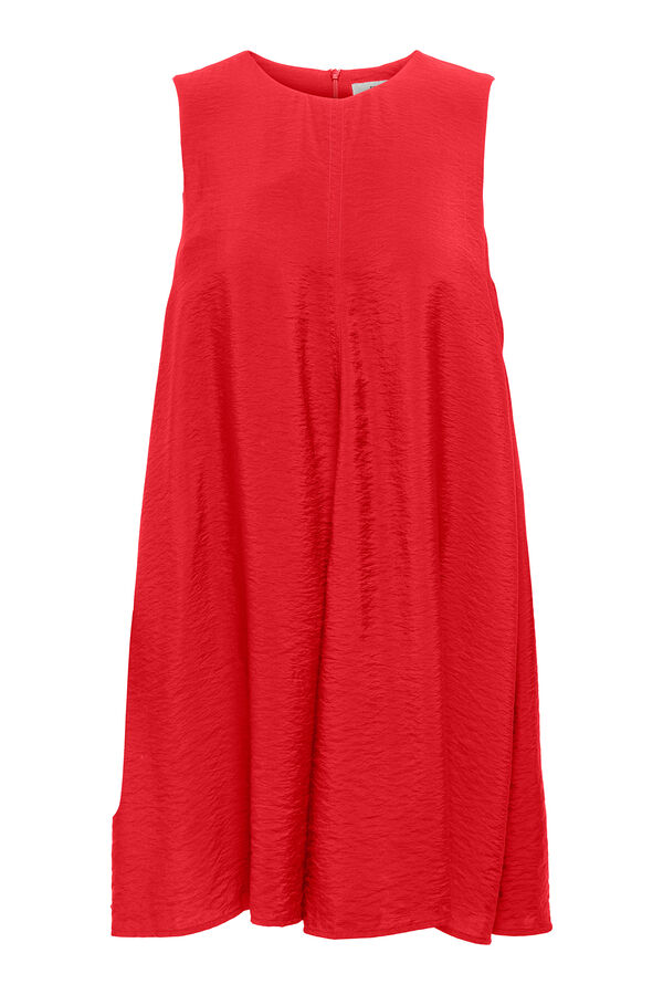 JDY vestido mangas vermelho