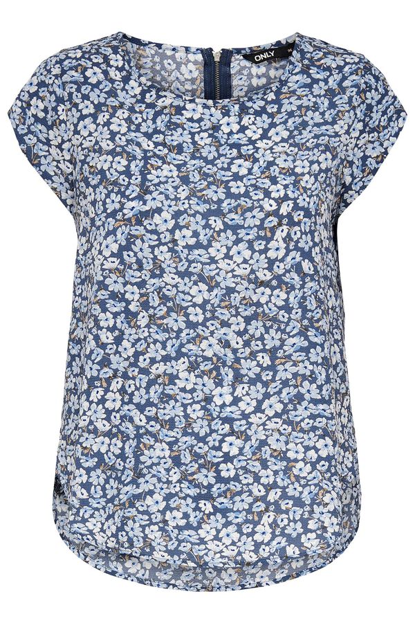 Only Camiseta estampada de manga corta azul