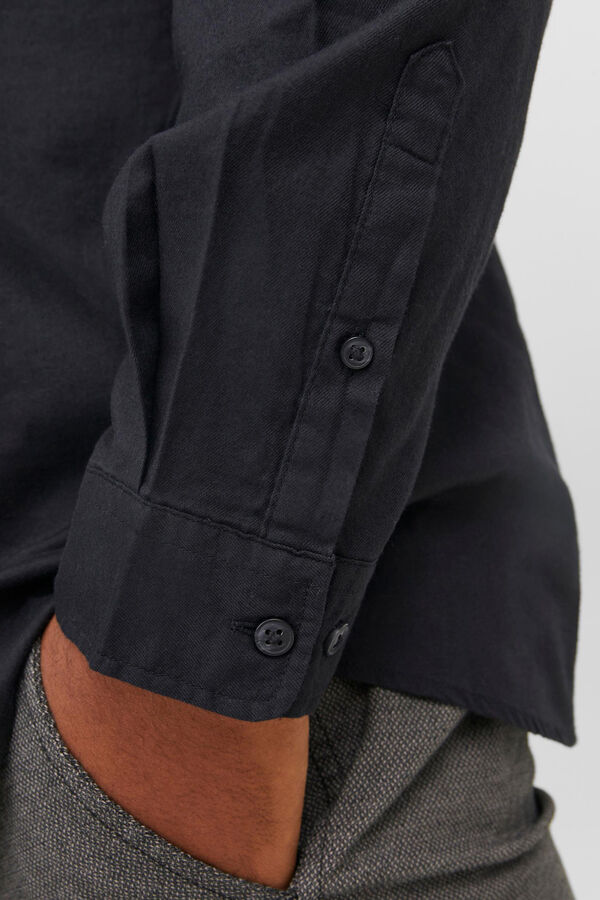 Jack & Jones PLUS Camisa de sarja xadrez loose fit PLUS preto