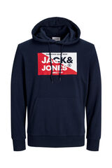 Jack & Jones PLUS Sweatshirt Plus com ajuste capuz azul