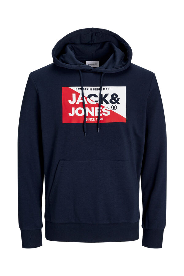 Jack & Jones PLUS Sweatshirt Plus com ajuste capuz azul