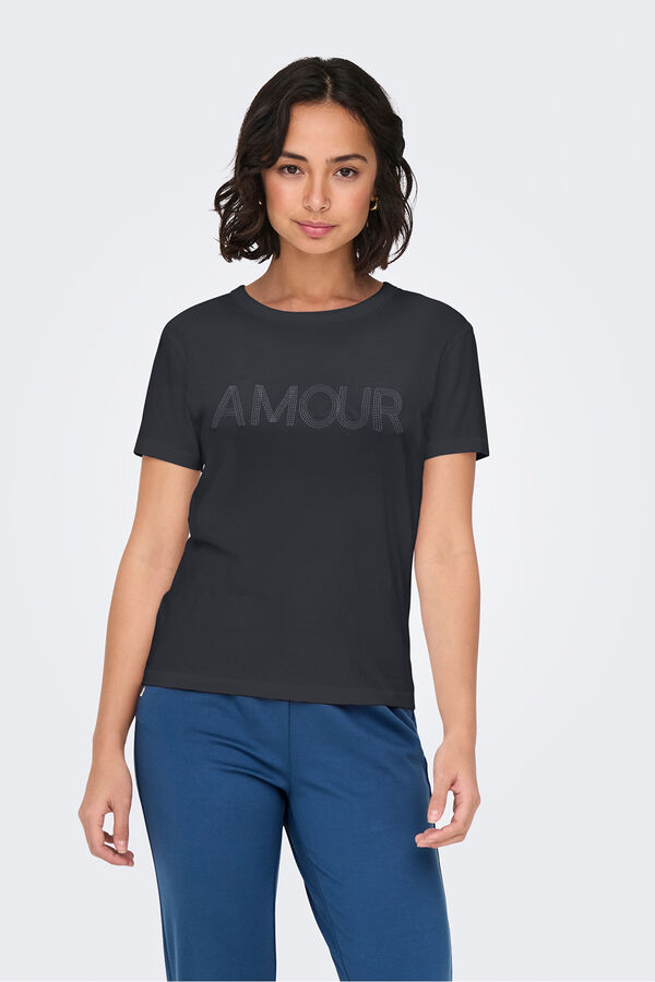 JDY Camiseta manga corta azul