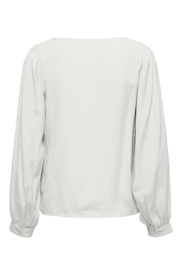 JDY Blusa manga larga fluida blanco