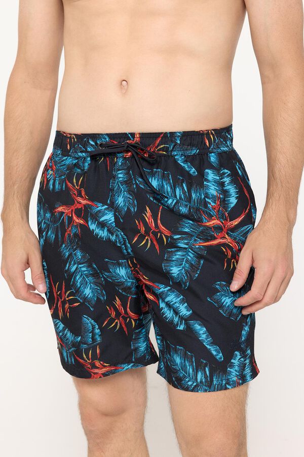 Superdry Bañador con estampado hawaiano reciclado de 43,2 cm estampado
