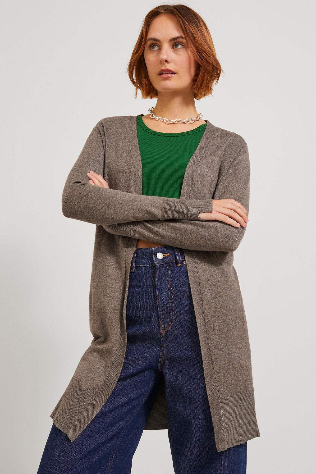 Jack & Jones C&aacute;rdigan de punto fino largo