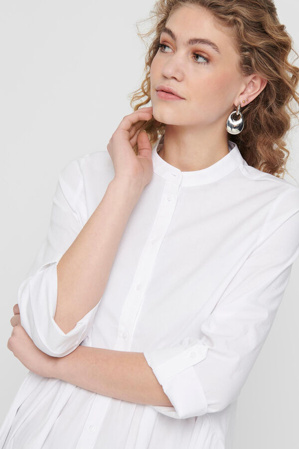 Only Vestido curto camiseiro branco